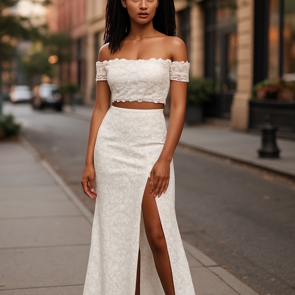 This stunning 2-piece floral lace dress in size Xsmall